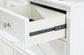 Fortman King Panel Bed with Mirrored Dresser and Nightstand