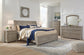 Lettner King Sleigh Bed with 2 Storage Drawers with Mirrored Dresser, Chest and Nightstand