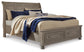 Lettner King Sleigh Bed with 2 Storage Drawers with Mirrored Dresser, Chest and Nightstand