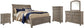 Lettner King Sleigh Bed with 2 Storage Drawers with Mirrored Dresser, Chest and Nightstand