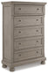 Lettner King Sleigh Bed with 2 Storage Drawers with Mirrored Dresser, Chest and Nightstand