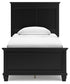 Lanolee Twin Panel Bed with Mirrored Dresser and Nightstand