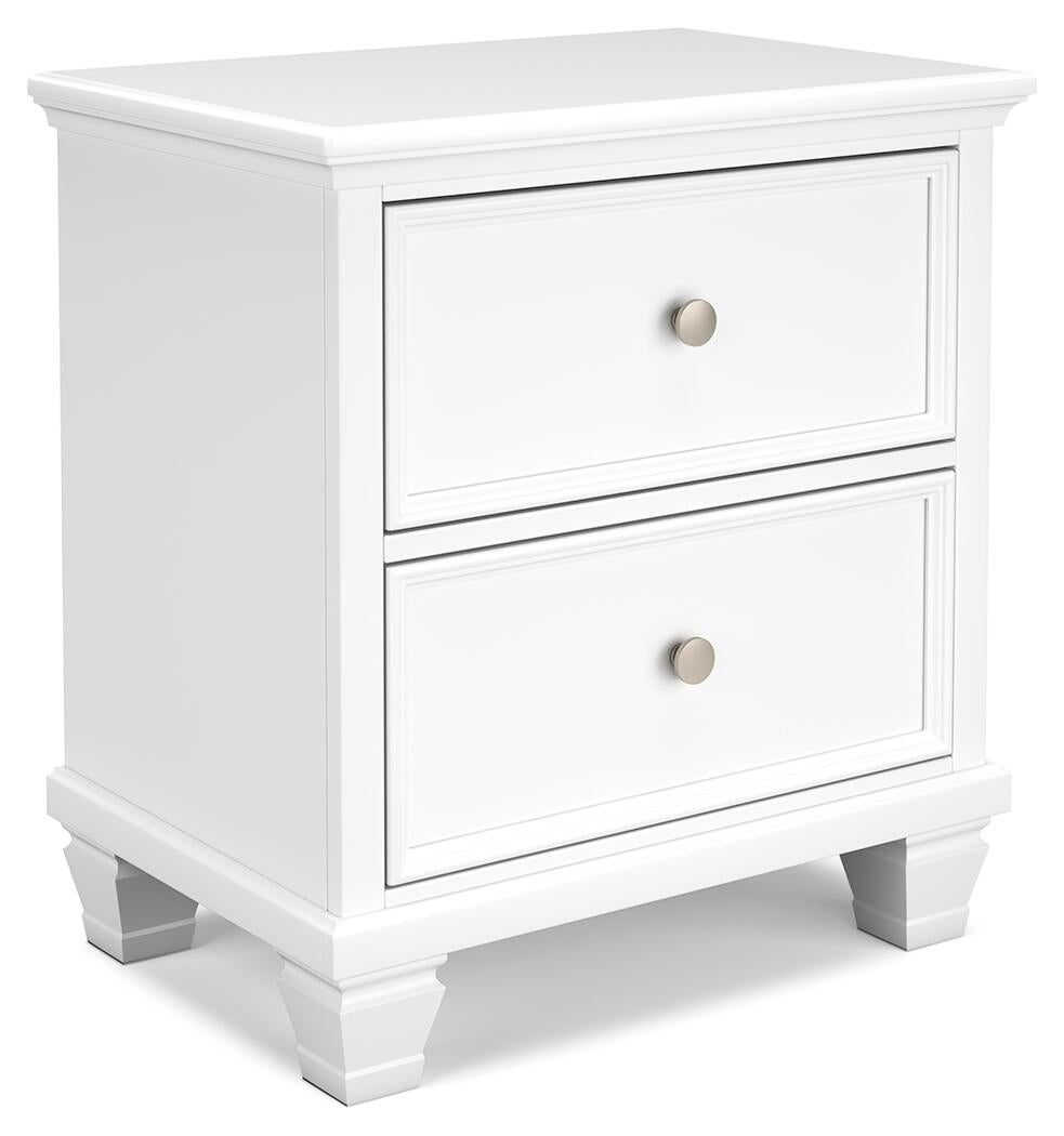 Fortman California King Panel Bed with Mirrored Dresser and Nightstand