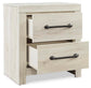 Cambeck Queen Panel Bed with 2 Storage Drawers with Mirrored Dresser and Nightstand