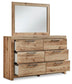 Hyanna Queen Panel Bed with 2 Side Storage, Dresser, Mirror, Chest and Nightstand
