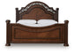 Lavinton Queen Poster Bed with Mirrored Dresser and Nightstand