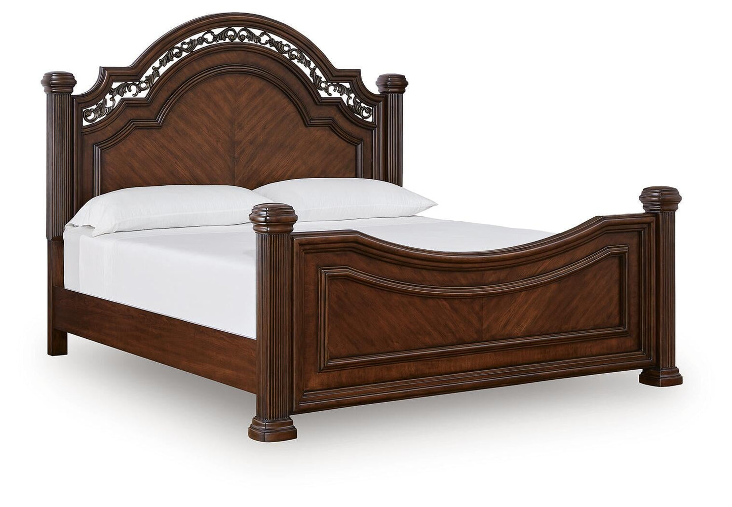 Lavinton Queen Poster Bed with Mirrored Dresser
