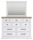 Ashbryn King Panel Storage Bed, Dresser and Mirror