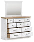 Ashbryn Queen Panel Storage Bed, Dresser, Mirror and Nightstand