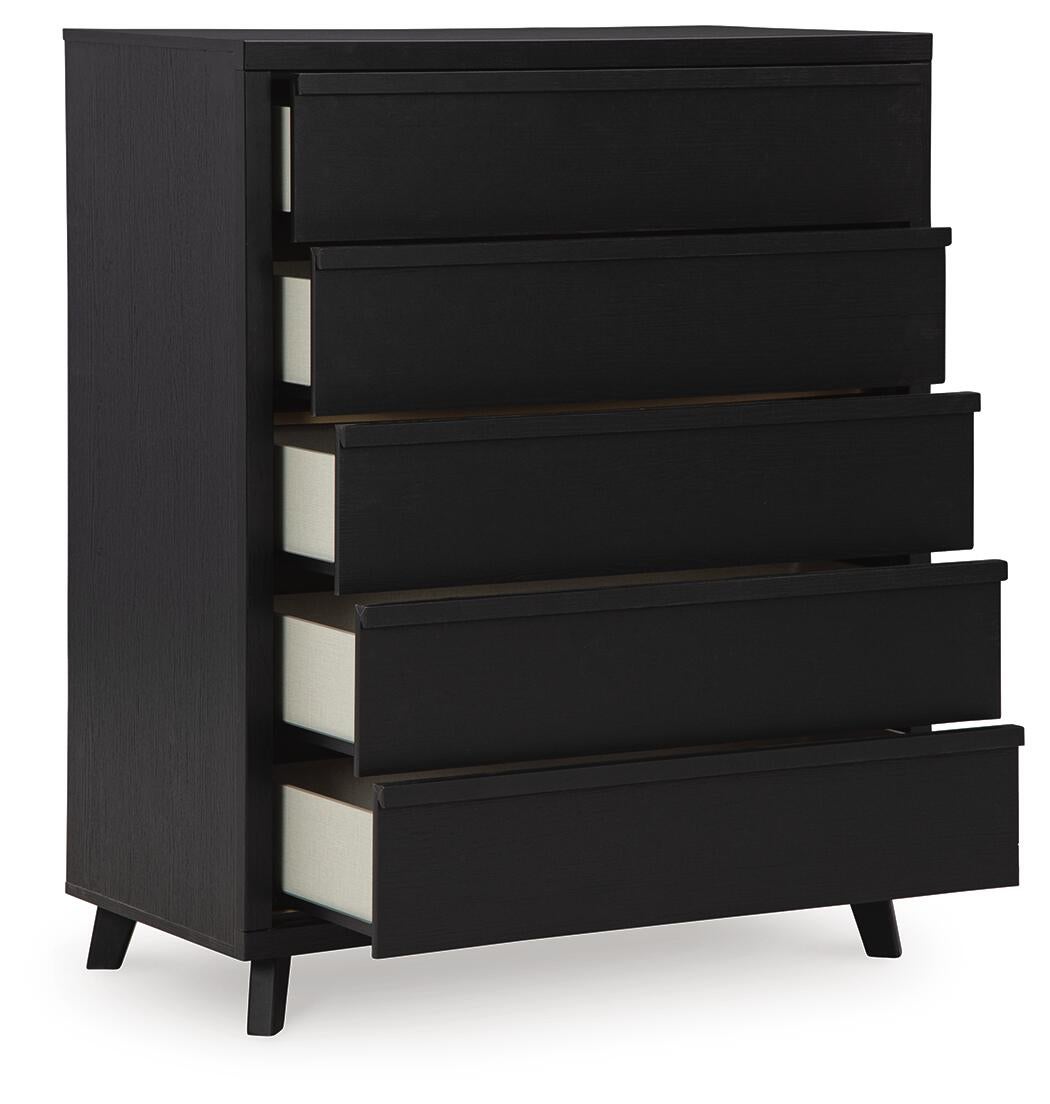 Danziar Queen Panel Bed, Dresser, Mirror, Chest and Nightstand