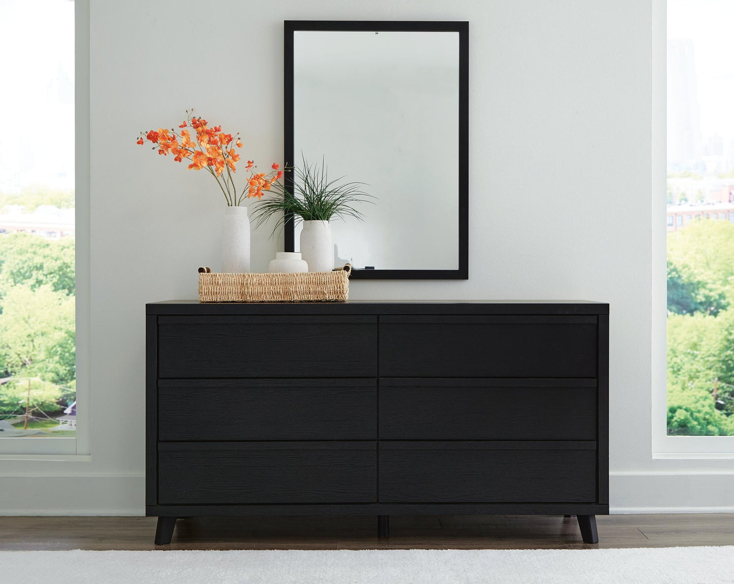 Danziar Queen Panel Bed, Dresser, Mirror and Nightstand
