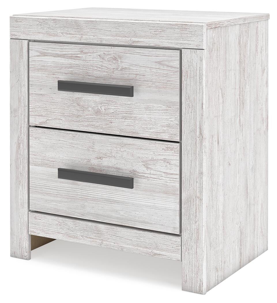 Cayboni Queen Panel Bed with Mirrored Dresser and Nightstand