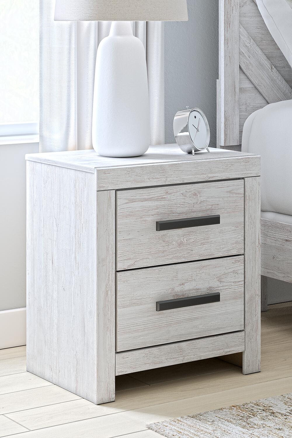 Cayboni Queen Panel Bed with Mirrored Dresser and Nightstand