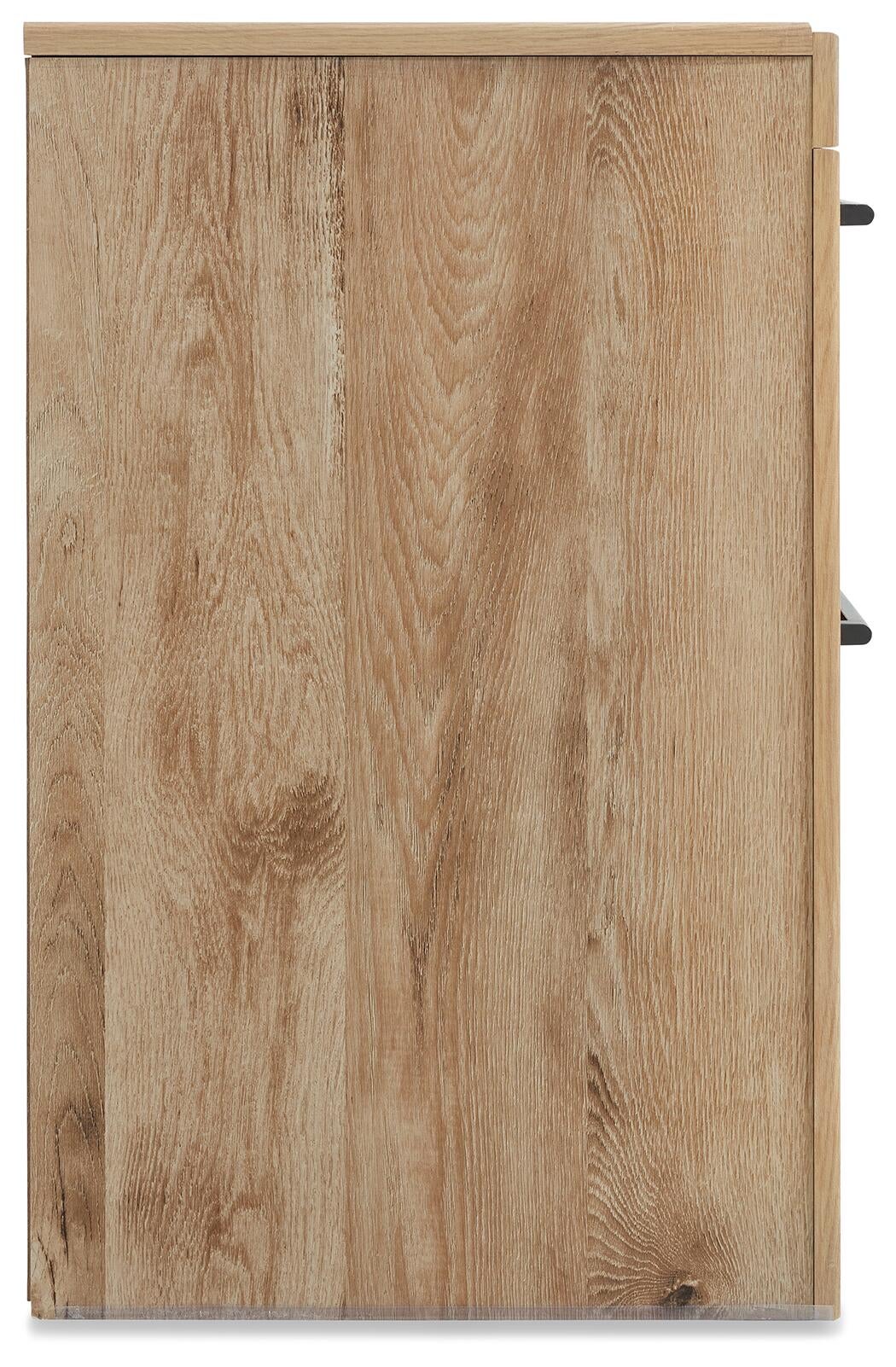 Hyanna Queen Panel Storage Bed, Dresser, Mirror and Nightstand