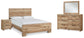 Hyanna Queen Panel Bed, Dresser, Mirror and Nightstand