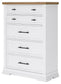 Ashbryn King Panel Storage Bed, Dresser, Mirror, Chest and Nightstand