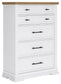 Ashbryn California King Panel Storage Bed, Dresser, Mirror, Chest and Nightstand