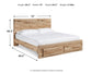 Hyanna King Panel Storage Bed, Dresser and Mirror