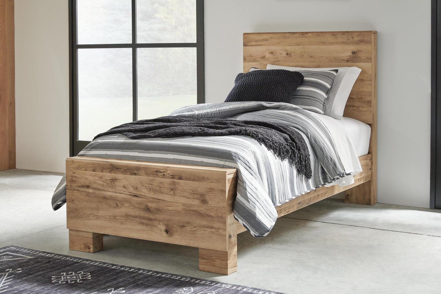 Hyanna Twin Panel Bed, Dresser, Mirror, Chest and Nightstand