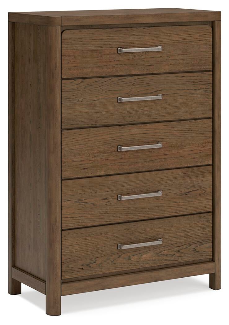 Cabalynn Queen Upholstered Bed with Mirrored Dresser, Chest and Nightstand