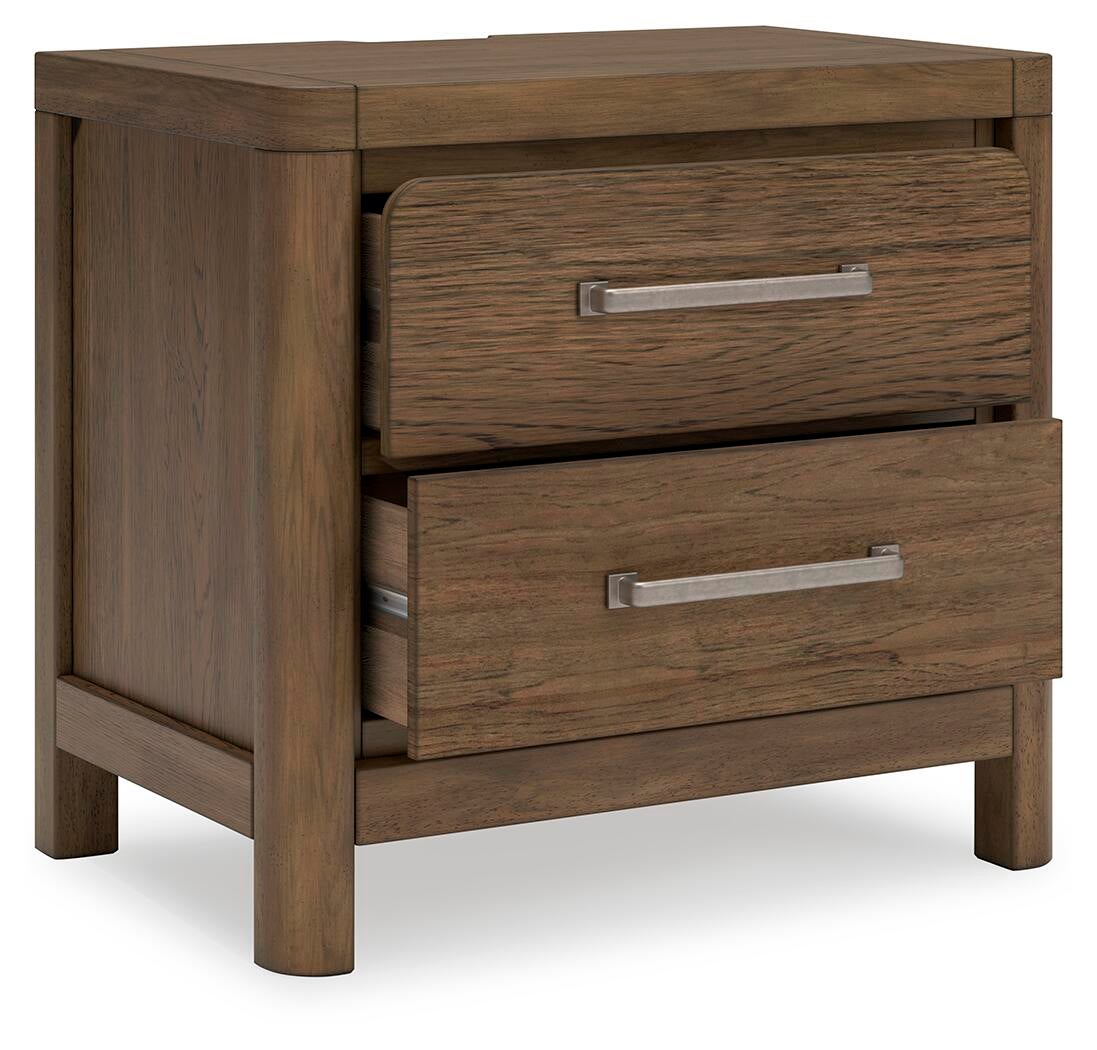 Cabalynn King Upholstered Bed with Mirrored Dresser and Nightstand