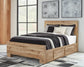 Hyanna Queen Panel Bed with 2 Side Storage, Dresser, Mirror and Nightstand