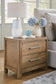 Cabalynn King Panel Bed with Storage with Mirrored Dresser and Nightstand