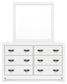 Binterglen Full Panel Bed with Mirrored Dresser