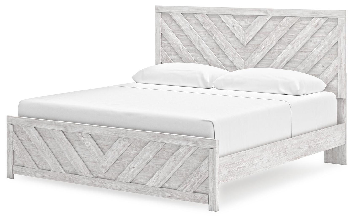 Cayboni King Panel Bed with Mirrored Dresser