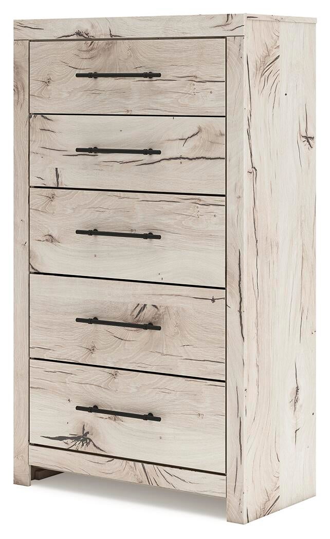 Lawroy Queen Panel Storage Bed, Dresser, Mirror, Chest and Nightstand