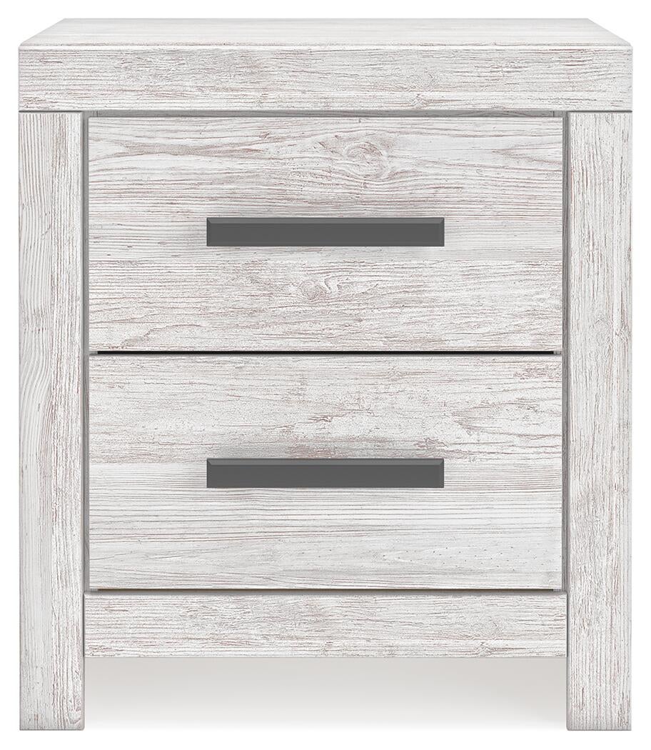 Cayboni Twin Panel Bed with Mirrored Dresser and Nightstand