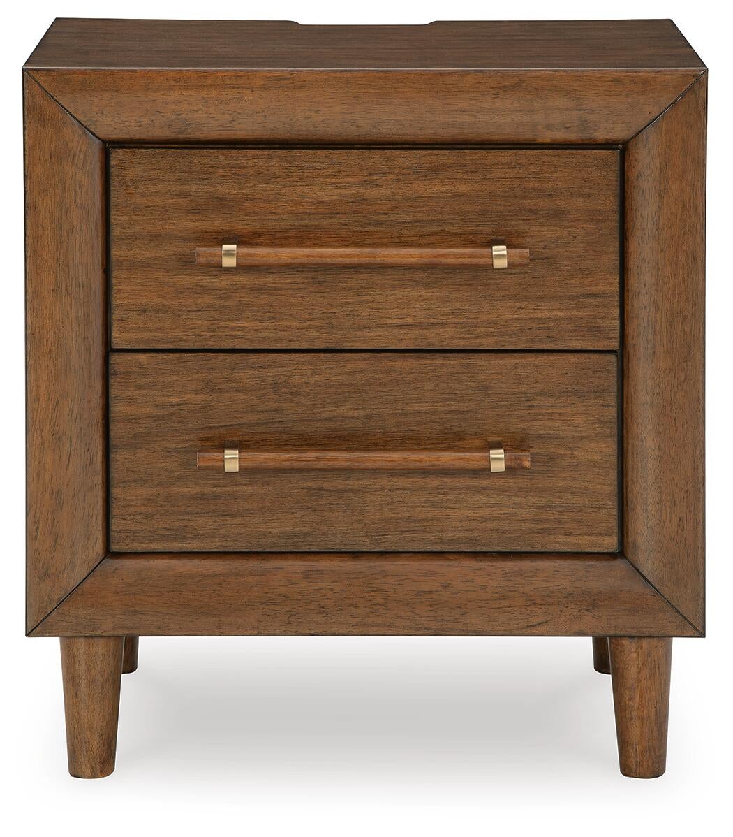 Lyncott California King Upholstered Bed, Dresser, Mirror, Chest and Nightstand