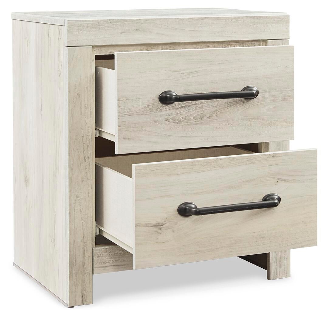 Cambeck Twin Panel Bed with Mirrored Dresser and Nightstand