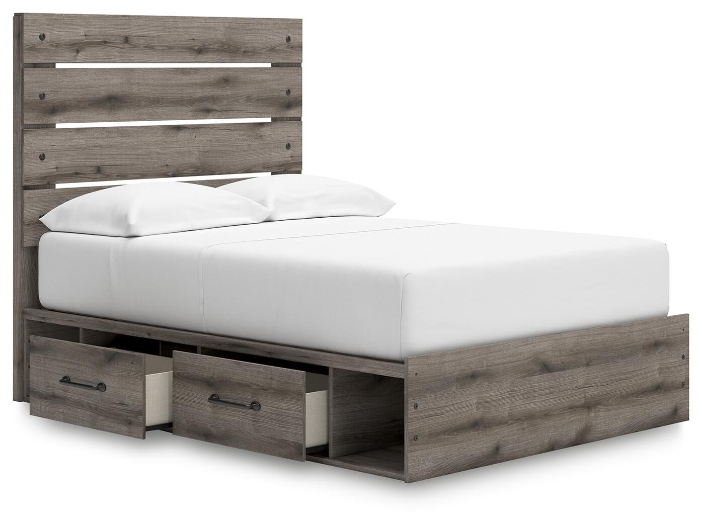 Urbanoore Full Panel Bed with Storage, Dresser and Mirror