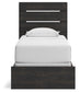 Delmorta Twin Panel Bed, Dresser, Mirror and Nightstand