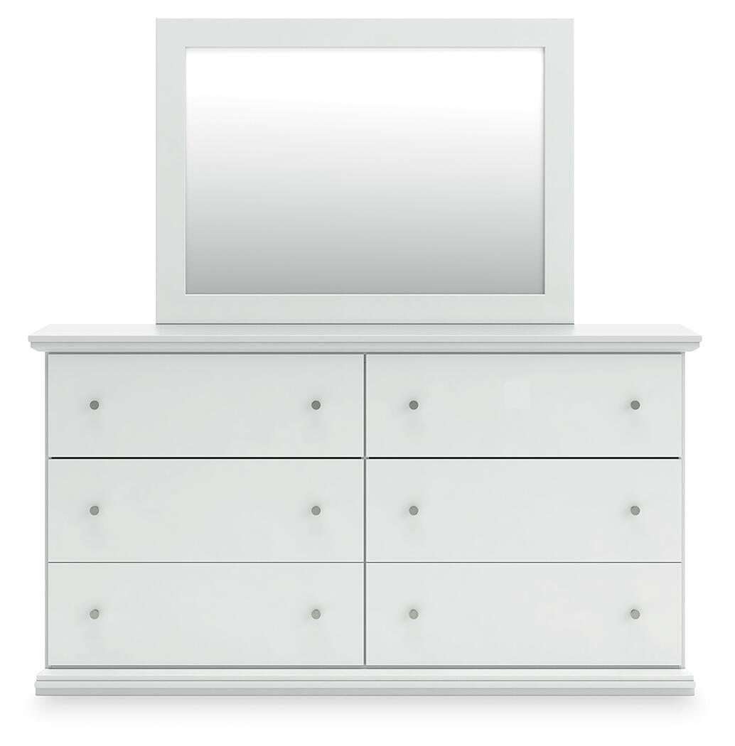 Bostwick Shoals King Panel Bed, Dresser, Mirror and Nightstand