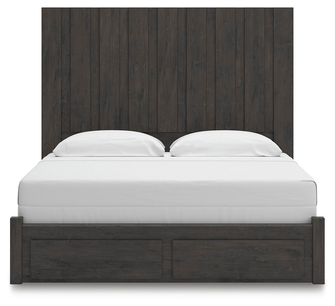 Parlayon King Panel Storage Bed, Dresser and Mirror