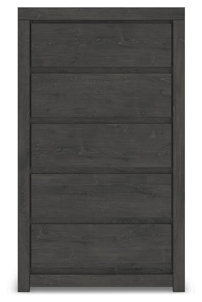 Parlayon Queen Panel Storage Bed, Dresser, Mirror, Chest and Nightstand