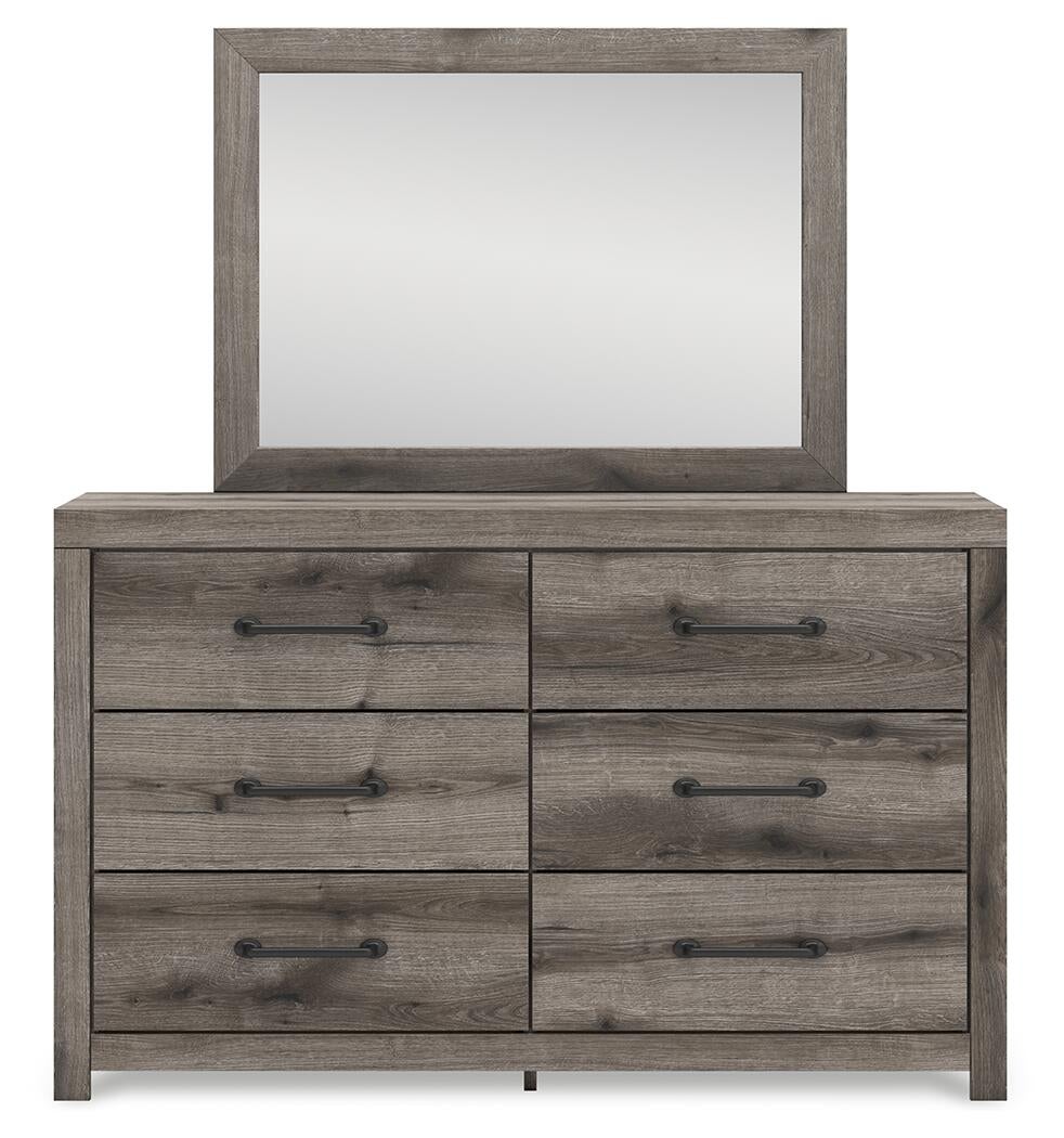 Urbanoore King Panel Bed, Dresser, Mirror, Chest and Nightstand