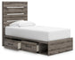 Urbanoore Twin Panel Storage Bed, Dresser and Mirror