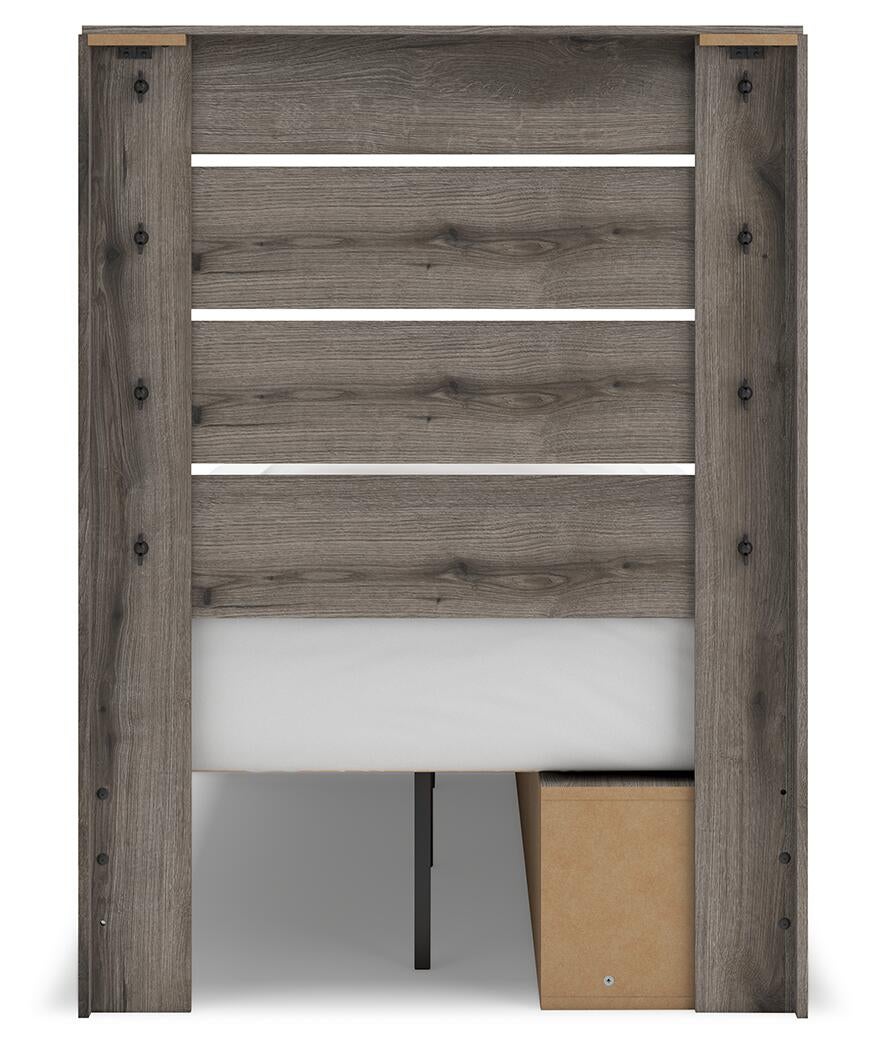 Urbanoore Twin Panel Storage Bed, Dresser and Mirror