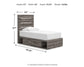 Urbanoore Twin Panel Storage Bed, Dresser, Mirror and Nightstand