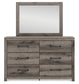 Urbanoore Twin Panel Bed with Storage, Dresser and Mirror