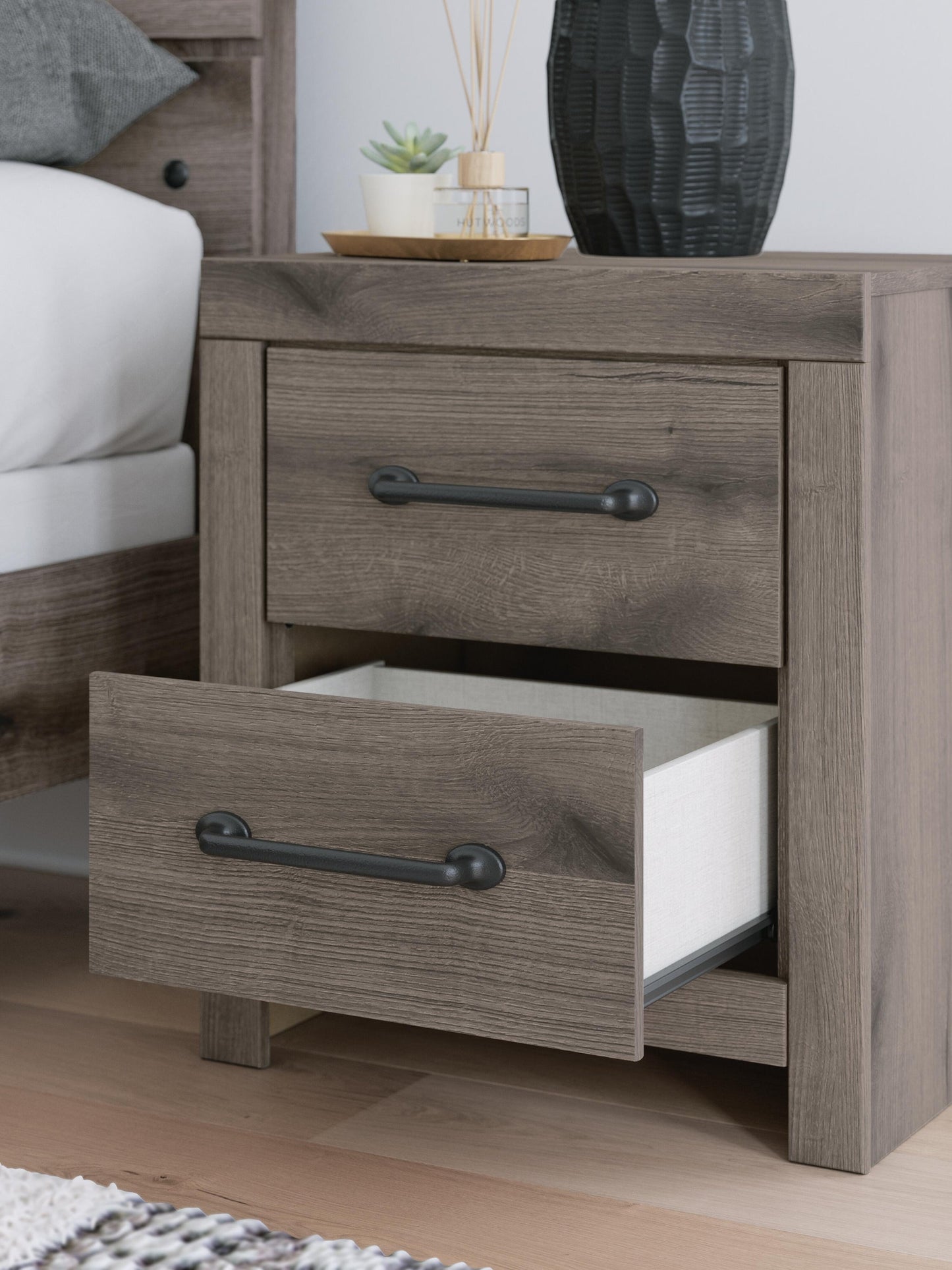 Urbanoore Full Panel Bed with Storage, Dresser, Mirror, Chest and Nightstand