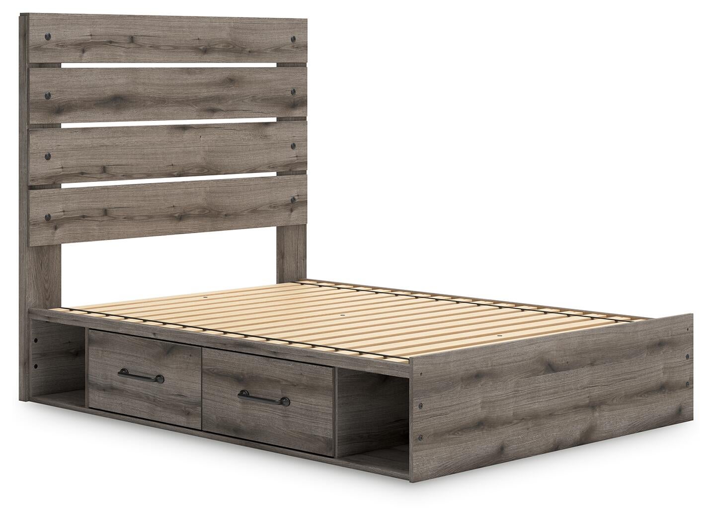 Urbanoore Full Panel Bed with Storage, Dresser, Mirror and Nightstand