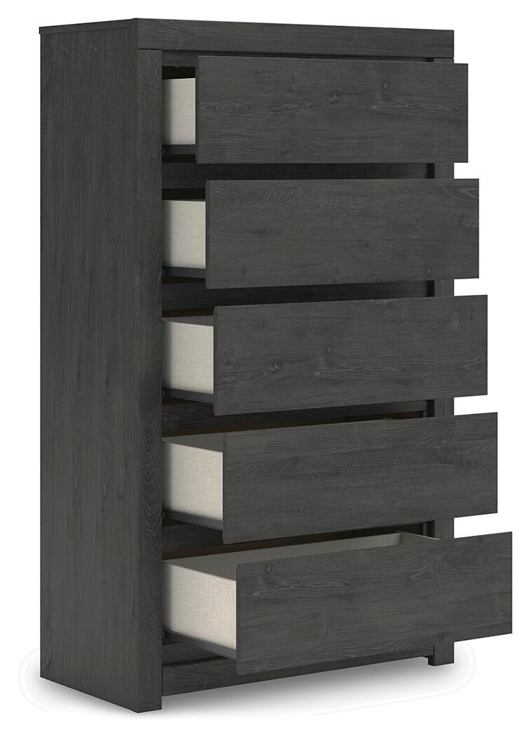 Parlayon King Panel Bed, Dresser, Mirror, Chest and Nightstand