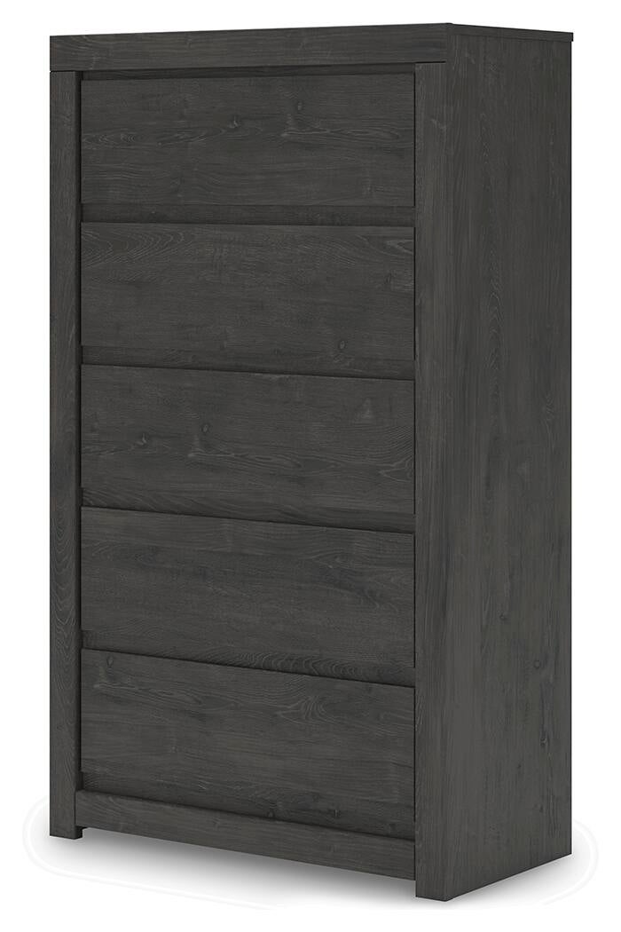 Parlayon King Panel Bed, Dresser, Mirror, Chest and Nightstand