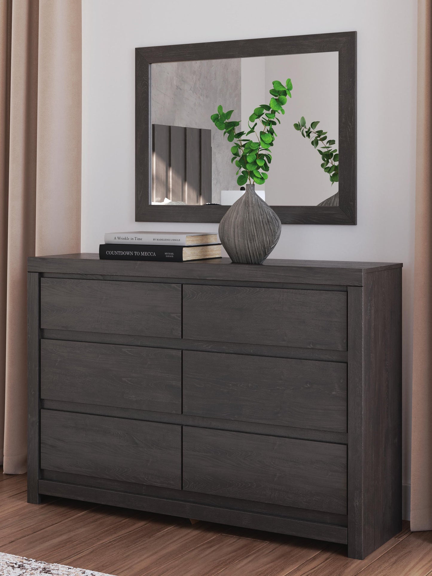 Parlayon Queen Panel Storage Bed, Dresser, Mirror and Nightstand