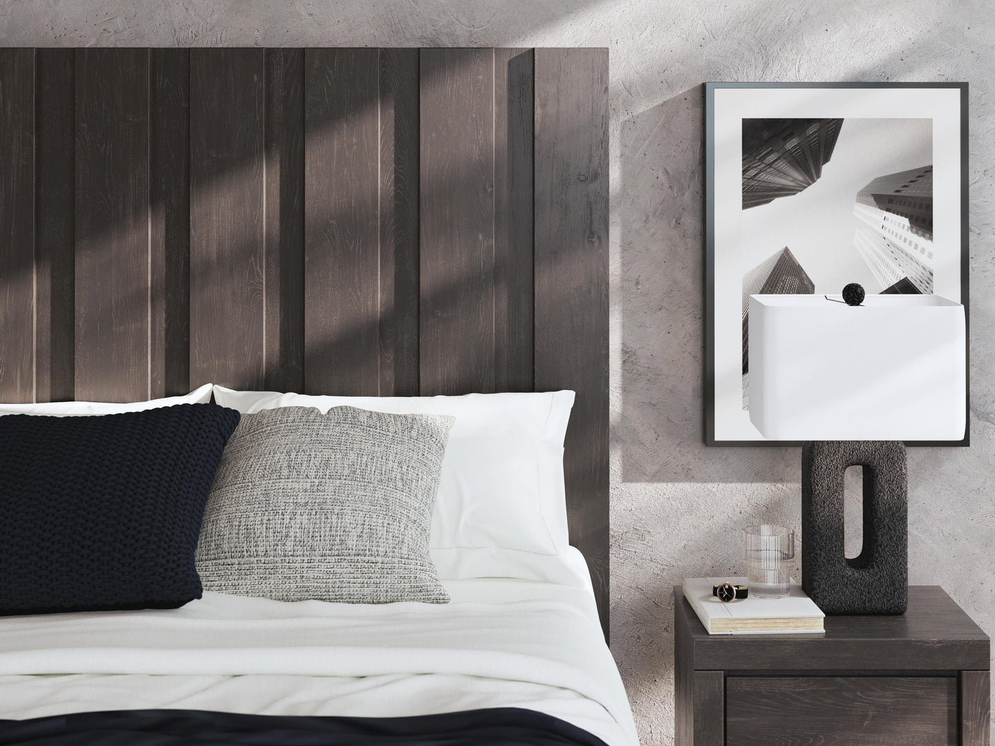 Parlayon Queen Panel Storage Bed, Dresser, Mirror and Nightstand
