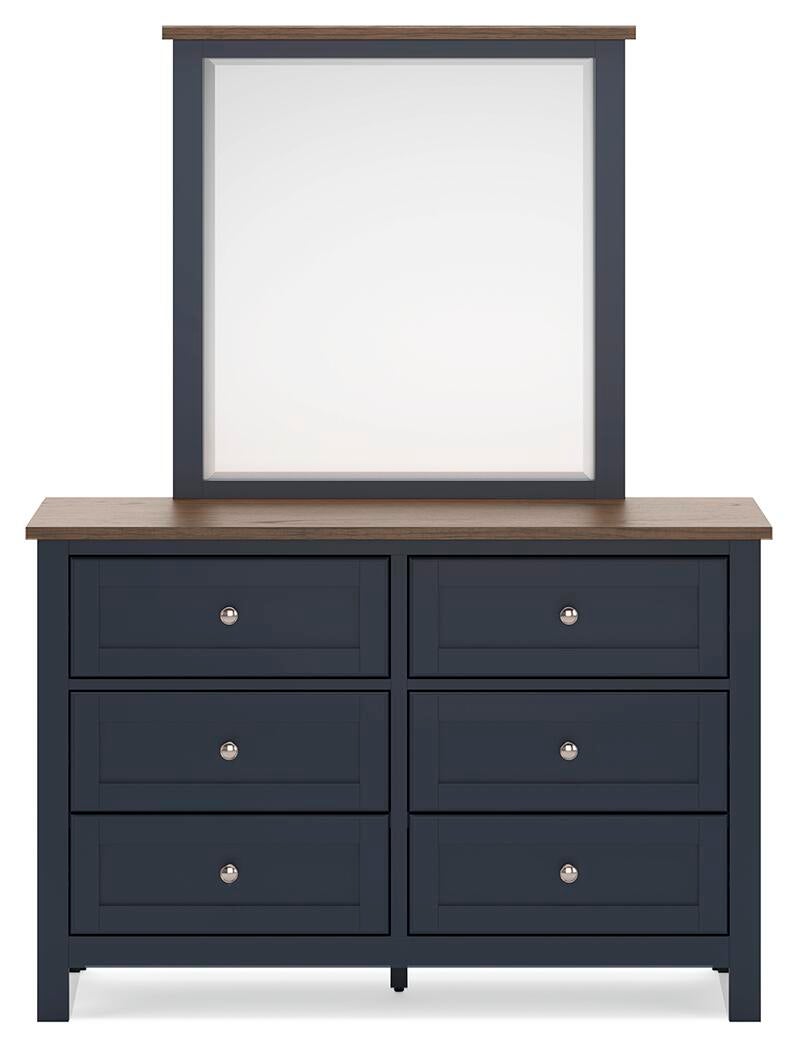 Landocken Twin Panel Bed, Dresser and Mirror